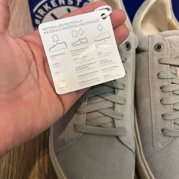 BIRKENSTOCK Ben low stone coin suede lace up shoes sneakers women’s eur 39 new - Picture 4 of 9